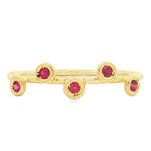 Bezel-Set Ruby Band in 14K Gold
