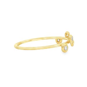 Δαχτυλίδι με Bezel-Set Διαμάντια σε Χρυσό Κ14