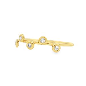 Δαχτυλίδι με Bezel-Set Διαμάντια σε Χρυσό Κ14