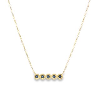 Sapphire Necklace in 14K Gold Ekan