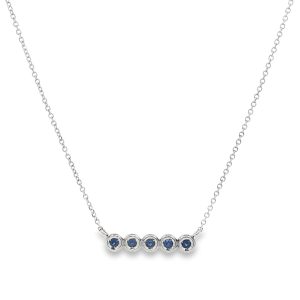 Sapphire Necklace in 14K White Gold Ekan