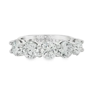 Half-Eternity Ring with Lab-Grown Diamonds in 18K White Gold
