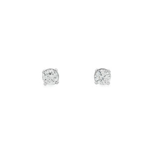 Stud Earrings with Lab-Grown Round Diamonds in 18K White Gold