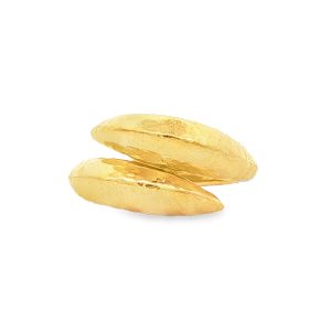 Hammered Gold Plated Ring in Sterling Silver