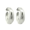 SK00303925_1(1) Hammered Hoop Stud Earrings in Sterling Silver 925°