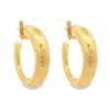 SK00892925_1 Hammered Hoop Earrings in Gold-Plated Sterling Silver