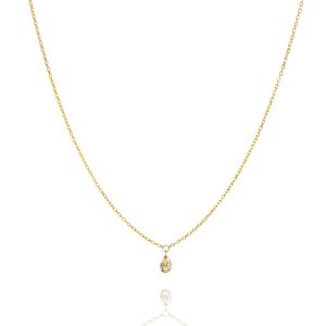 Tinted Diamond Droplet Necklace in 18K Yeloow Gold