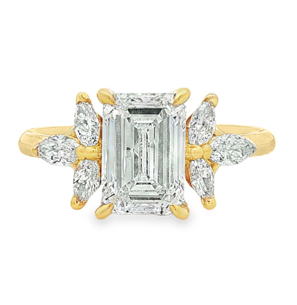 Bezel-Set Solitaire Engagement Ring with Lab-Grown Oval-Cut Diamond in 18K Yellow Gold