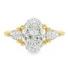 MO00492018LG_5 Vintage Engagement Ring with Lab-Grown Oval-Cut Diamond and Accent Stones in 18K Gold