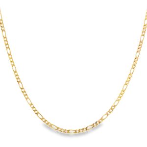 Figaro chain necklace in 14k yellow gold