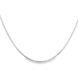 Gourmet chain necklace in 14k white gold