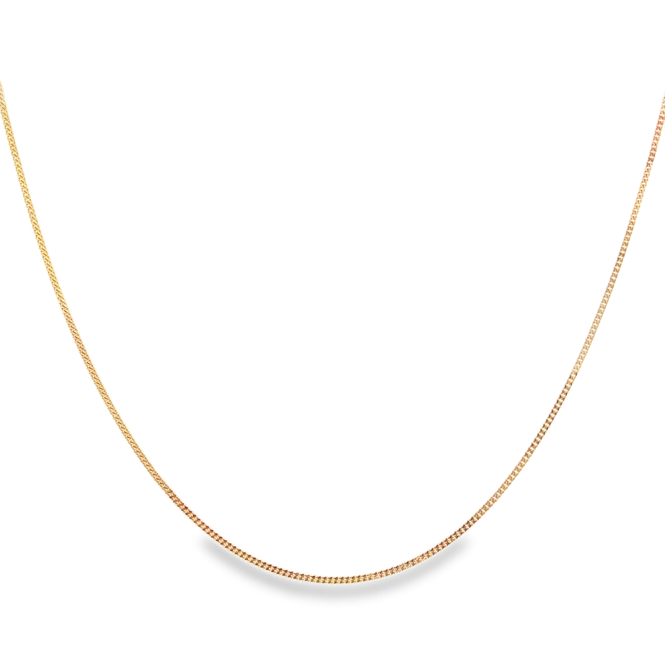 Gourmet chain necklace in 18k yellow gold